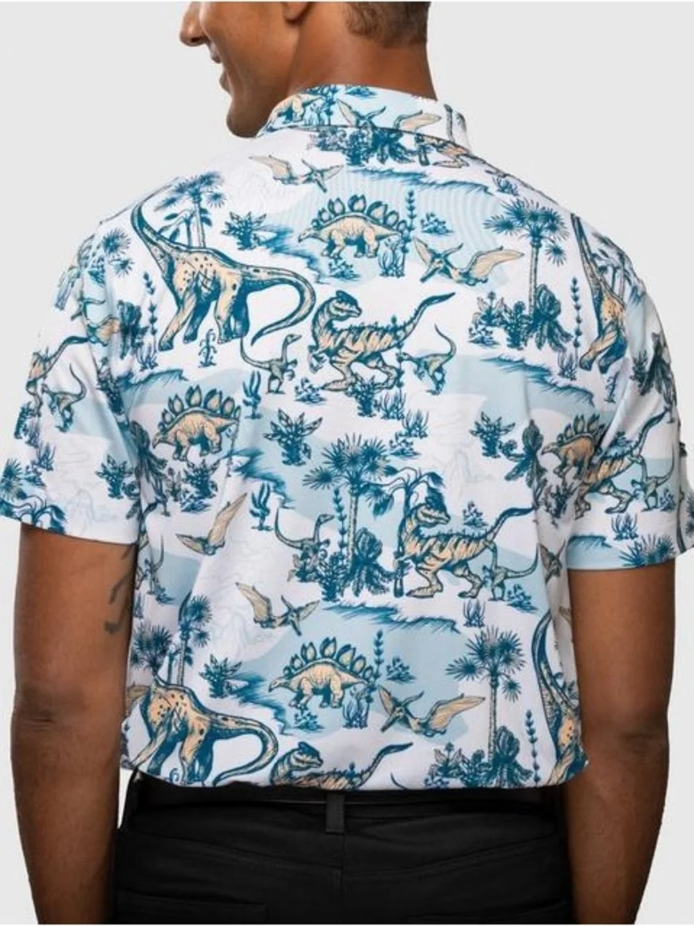 Waggle Land Before Waggle Dinosaurs Performance Golf Polo Shirt XL golf dry fit - Picture 2 of 9